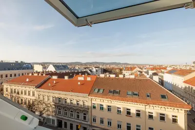 Ein allgemeiner Blick auf Wien oder ein Stadtblick von der Ferienwohnung aus