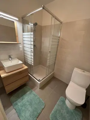 Ein Badezimmer in der Unterkunft Almschlössl