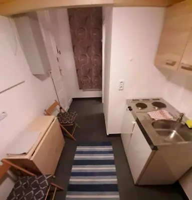 Küche/Küchenzeile in der Unterkunft Monte Mini Apartments Vienna 10 Minutes to downtown
