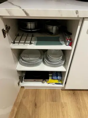 Küche/Küchenzeile in der Unterkunft Innenstadtwohnung in Sackgasse mit Klima - RMI 2