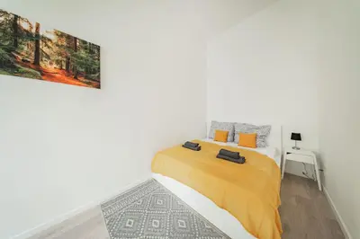 Ein Bett oder Betten in einem Zimmer der Unterkunft 75 m² near Nussdorferstrasse U6