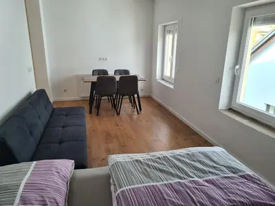 Ein Sitzbereich in der Unterkunft GardenLoft no 6