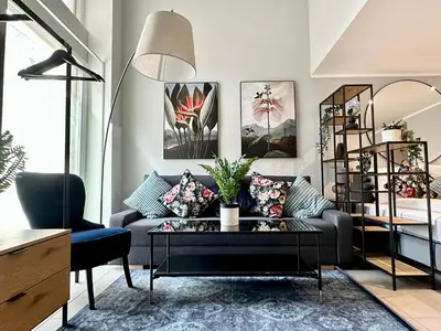 Ein Sitzbereich in der Unterkunft City Apartment, central, 2 min to U4 Margaretengürtel