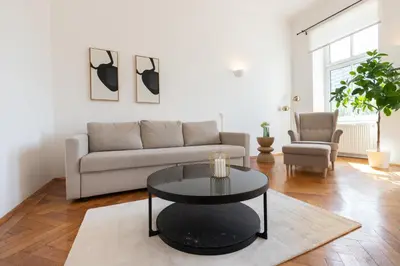 Ein Sitzbereich in der Unterkunft Urban Vienna Living - 18th District