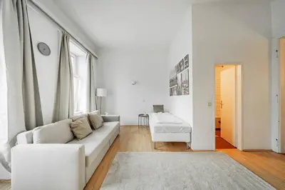 Ein Bett oder Betten in einem Zimmer der Unterkunft Urban Vienna Living - 18th District