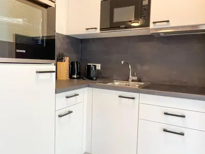 Küche/Küchenzeile in der Unterkunft Großzügige Wohnung mit Terrasse