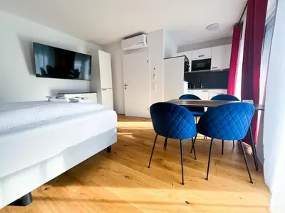 TV/Unterhaltungsangebot in der Unterkunft Großzügige Wohnung mit Terrasse