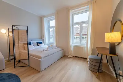 Ein Bett oder Betten in einem Zimmer der Unterkunft josef's home I Premium Apartment I Easy Transport