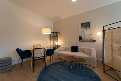 Ein Sitzbereich in der Unterkunft josef's home I Premium Apartment I Easy Transport
