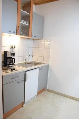 Küche/Küchenzeile in der Unterkunft Appartmenthaus Rosenhof