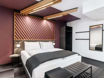 Ein Bett oder Betten in einem Zimmer der Unterkunft B&B HOTEL Wien-St-Marx