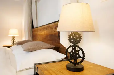 Ein Sitzbereich in der Unterkunft Vintagehome Schönbrunn