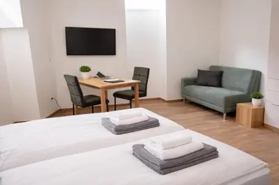 Ein Bett oder Betten in einem Zimmer der Unterkunft D57 - Appartments Park - UBahn