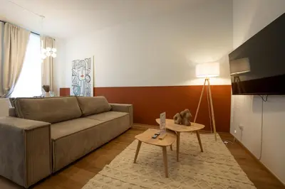 TV/Unterhaltungsangebot in der Unterkunft Bright, modern and central flat with a terrace