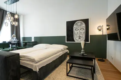 Ein Bett oder Betten in einem Zimmer der Unterkunft Pet-friendly flat near Belvedere