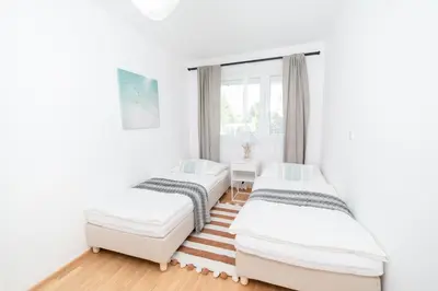 Ein Bett oder Betten in einem Zimmer der Unterkunft Garden Apart Alte Donau