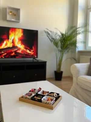 Ein Sitzbereich in der Unterkunft Charmante zentral gelegene Wohnung