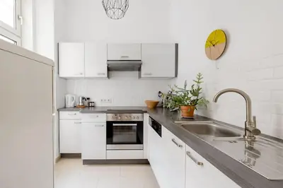 Küche/Küchenzeile in der Unterkunft Wohnung Nahe Schönbrunn