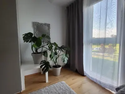 Ein Garten an der Unterkunft Airport Viena Unterkunft