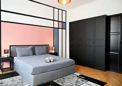 Ein Bett oder Betten in einem Zimmer der Unterkunft Exclusive Suite Augarten