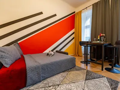 Ein Sitzbereich in der Unterkunft Exclusive Suite Museumsquartier