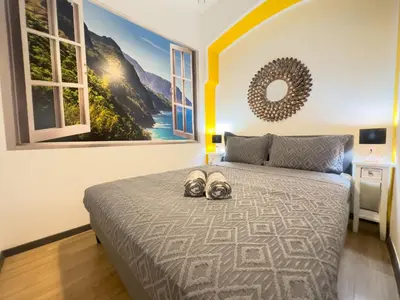 Ein Bett oder Betten in einem Zimmer der Unterkunft Delightful Suite Westbahnhof