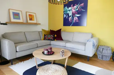 Ein Sitzbereich in der Unterkunft Luxuriöses Ferienhaus am Neusiedler See