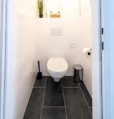 Ein Badezimmer in der Unterkunft The Big Prater Social Hub double bedroom