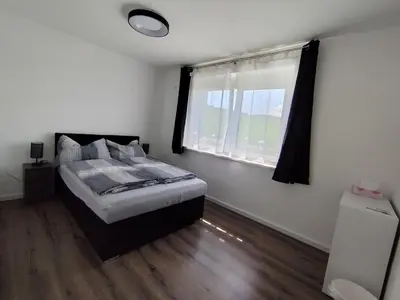Ein Bett oder Betten in einem Zimmer der Unterkunft Privatunterkunft in Hornstein