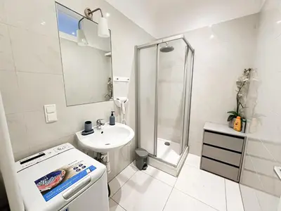 Ein Badezimmer in der Unterkunft Cozy Rooms in Brigittenau Area MM29
