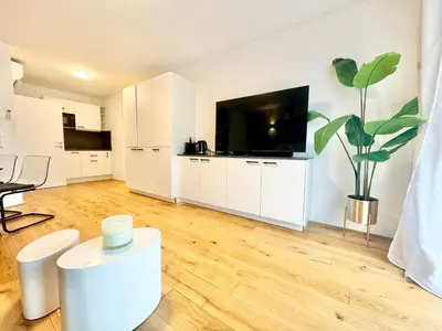 Küche/Küchenzeile in der Unterkunft Wohnung mit Balkon