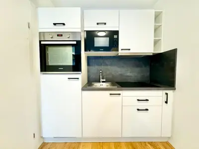 Küche/Küchenzeile in der Unterkunft Wohnung mit Balkon