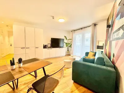 Küche/Küchenzeile in der Unterkunft Wohnung mit Balkon