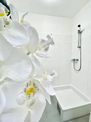 Ein Badezimmer in der Unterkunft Budget 8BR Apartment with Terrace for 16 Guests
