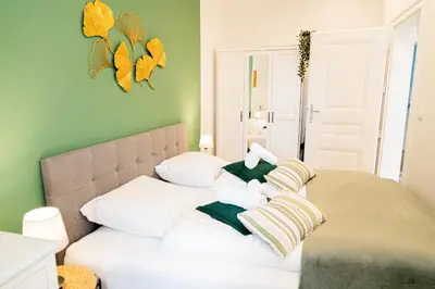 Ein Bett oder Betten in einem Zimmer der Unterkunft Boutique Apartment Newly Renovated