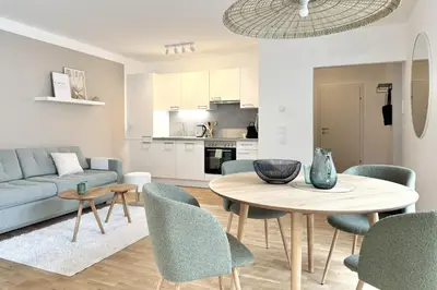 Küche/Küchenzeile in der Unterkunft Modernes Apartment beim Domplatz