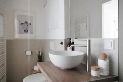 Ein Badezimmer in der Unterkunft BOHO Suite - Augarten City Apartment Terrace