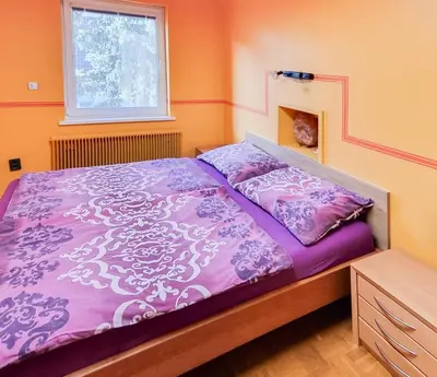 Ein Bett oder Betten in einem Zimmer der Unterkunft Exclusive Apartment Donau-City P&R