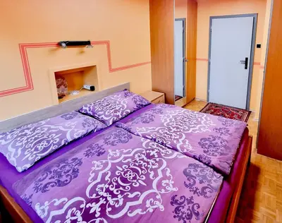 Ein Bett oder Betten in einem Zimmer der Unterkunft Exclusive Apartment Donau-City P&R
