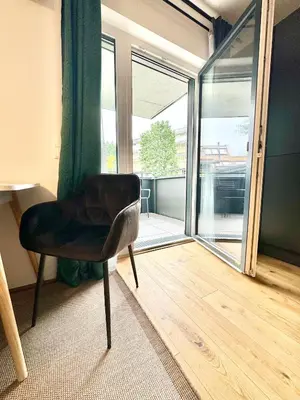 Ein Sitzbereich in der Unterkunft Wohnung mit Balkon und Parkplatz