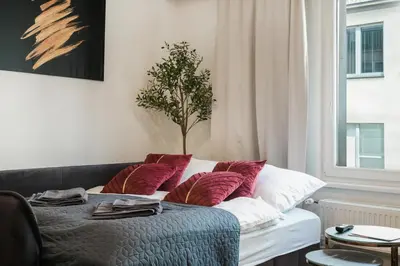 Ein Sitzbereich in der Unterkunft Stephansdom Residence Apartment