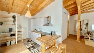 Küche/Küchenzeile in der Unterkunft Burgenland Chalet