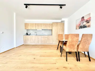 Küche/Küchenzeile in der Unterkunft Designer Wohnung