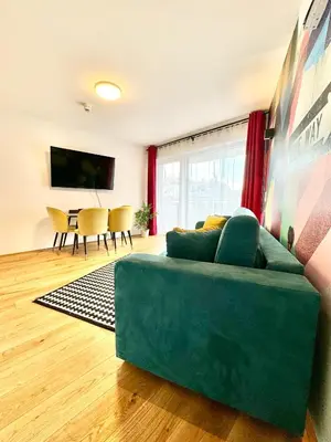 TV/Unterhaltungsangebot in der Unterkunft Designer Wohnung mit Balkon