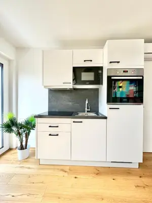 Küche/Küchenzeile in der Unterkunft Wohnung mit Balkon