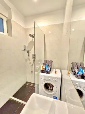 Ein Badezimmer in der Unterkunft W Apartment - Brigittenau Area MM6