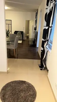 Ein Sitzbereich in der Unterkunft Gemütliche Unterkunft mit Balkon in Wien