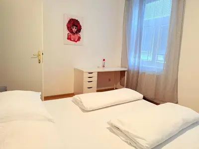 Ein Bett oder Betten in einem Zimmer der Unterkunft Terrassentraum für 2