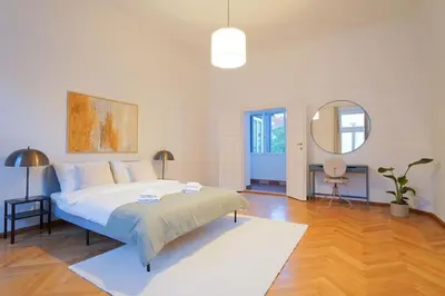 Ein Bett oder Betten in einem Zimmer der Unterkunft Biedermaier Charm in Mödling