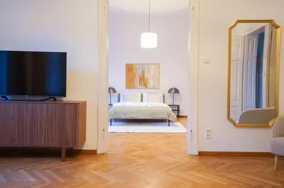 Ein Bett oder Betten in einem Zimmer der Unterkunft Biedermaier Charm in Mödling
